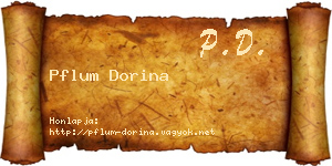 Pflum Dorina névjegykártya